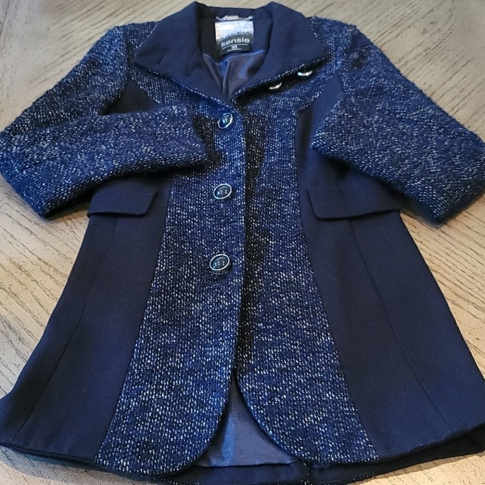 XS Navy pea coat by Kensie 💙💜